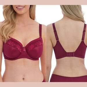 NWT $66 Fantasie [ 38K‎ ] Illusion Underwire Side Support Bra in Berry #T1936